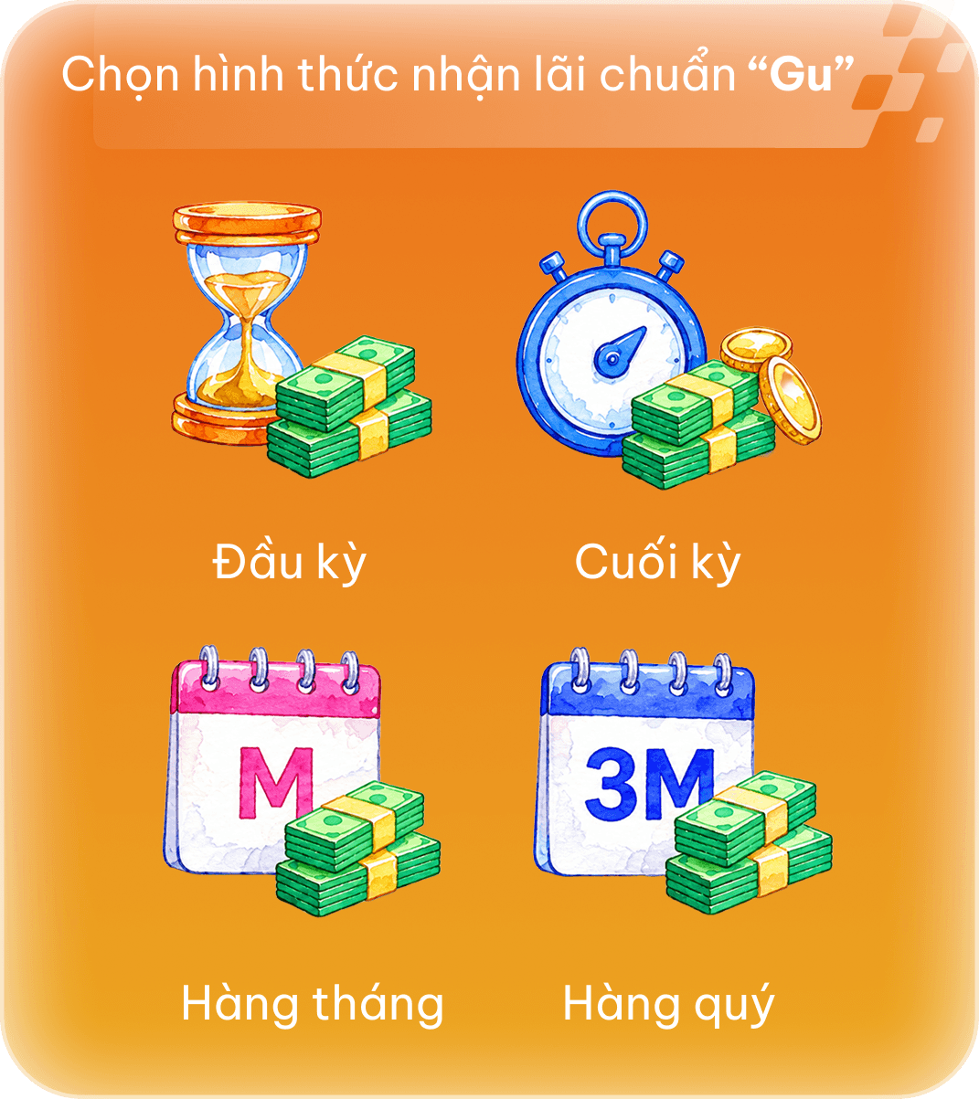 Hình thức nhận lãi
